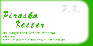 piroska keiter business card